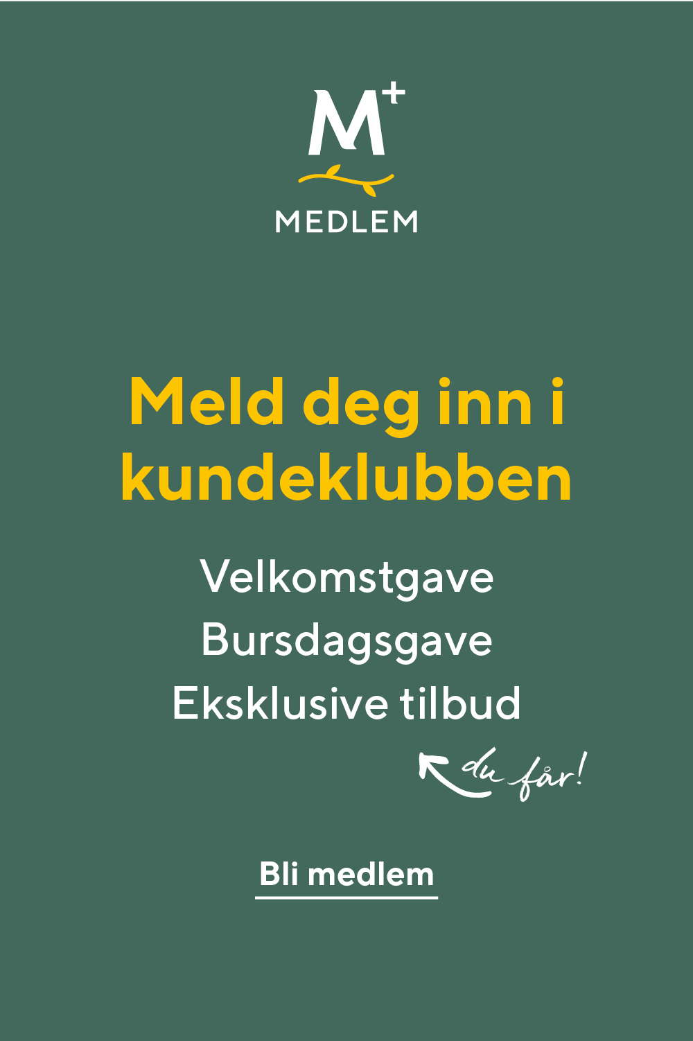 Bli medlem i kundeklubben